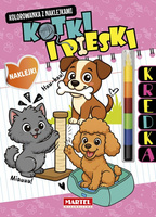 Kotki i pieski z naklejkami. Kolorowanka z naklejkami (modułowa kredka)