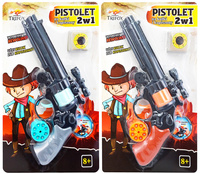 Pistolet 2w1 na kapiszony i kulki zabawka interaktywna dla dzieci