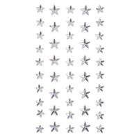 KRYSZTAŁKI SAMOPRZYLEPNE MIX, CRYSTAL - GWIAZDKI, 46 SZT.