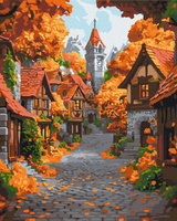 Malowanie po numerach BRUSHME 40x50 cm Październikowe Miasteczko