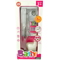 MEBLE ŁAZIENKOWE AKCESORIA DLA LALEK ŚWIATŁO ŁAZIENKATOALETA PRYSZNIC