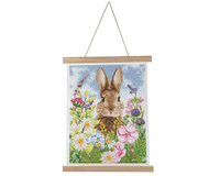 Plakat 35x45cm z mozaiką diamentową Zając i wiosna EPEE
