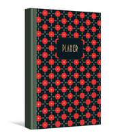 Planer dzienny czerwone kwiatki