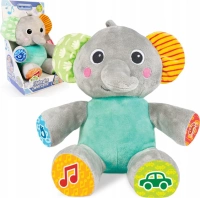 PLUSZOWY SŁONIK INTERAKTYWNY E-EDU MASKOTKA PRZYTULANKA PO POLSKU DŹWIĘKI