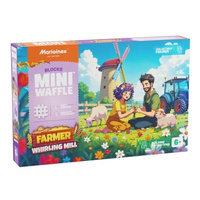 Klocki konstrukcyjne Waffle mini Farmer Zakręcony Młyn