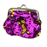 MAŁY PORTFELIK CEKINOWY PORTMONETKA DLA DZIEWCZYNKI BILONÓWKA NA ZAPIĘCIE