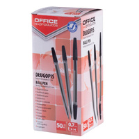 Paczka Długopis Office Products 1,0mm czarny 50 sztuk