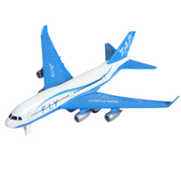 SAMOLOT METALOWY DLA DZIECI PASAŻERSKI ŚWIATŁO DŹWIĘK ZABAWKA INTERAKTYWNA