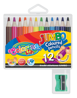 Colorino kids kredki ołówkowe okrągłe jumbo 12 kolorów etui 9cm temperówka