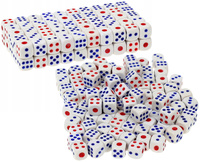 Kostka do gry kolorowe oczka 1 6cm klasyczna zabawka edukacyjna