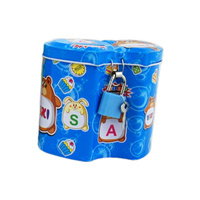 Metalowa skarbonka bezpieczna na oszczędności idealna do pokoju dziecka