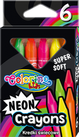Colorino kids kredki świecowe neonowe trójkątne 6 kolorów