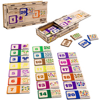 Drewniana Układanka Edukacyjna Cyfry Puzzle Nauka Liczenia Prezent