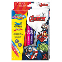 DISNEY COLORINO - FLAMASTRY DWUSTRONNE 10 KOL - AVENGERS