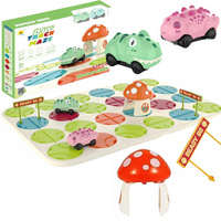 ZESTAW LABIRYNT DROGOWY BUDOWANIE TRASY DINOZAURY GRZYBEK DŹWIĘK ŚWIATŁO
