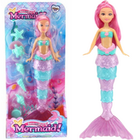 MAGICZNA LALKA MAŁA SYRENKA SYRENA OGON AKCESORIA PREZENT DLA DZIEWCZYNKI