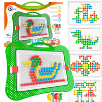 Mozaika Kolorowa Układanka Zestaw 240 Grzybków Plansza Nauka Kolorów