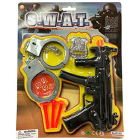 Zestaw policyjny na strzałki interaktywny pistolet dla dzieci akcesoria