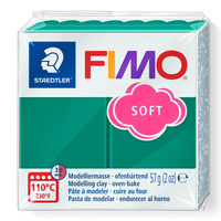 Kostka FIMO soft 57g szmaragdowy masa termoutwardzalna Staedtler