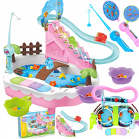 Interaktywny Zestaw Łowienie Rybek Gra Zręcznościowa Rodzinna Wędki Rybki