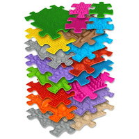 MATA SENSORYCZNA ORTOPEDYCZNA PUZZLE ZESTAW 19 EL