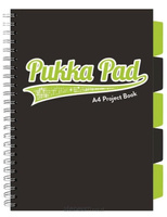 Kołozeszyt Pukka Pad A4 Project Book Black & Lime Green A4 czarny