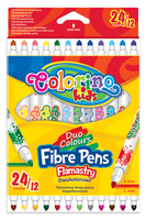 Colorino kids flamastry dwukolorowe 12 sztuk 24 kolory pisaki mazaki