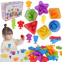 Zestaw Edukacyjny Nauka Liczenia Kolorów Zwierzątka Sortery Gra Montessori