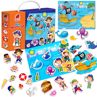 Gra Magnetyczna Piraci Edukacyjny Zestaw Magnesy Plansza Dla Dzieci 