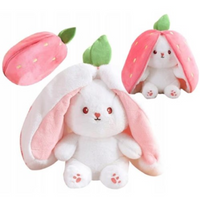 Magiczny Królik 35cm Truskawka Maskotka Pluszak Uroczy Design Uszka 