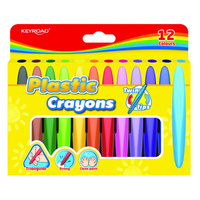 Kredki woskowe trójkątne Twin Tips Keyroad 12 kolorów