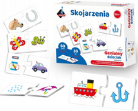 GENIALNY DZIECIAK PUZZLE SKOJARZENIA GRA LOGICZNA