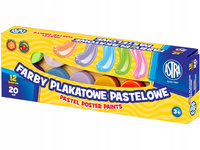 Farby plakatowe pastelowe Astra 12 kol x 20 ml PREMIUM BOX