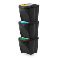 Kosze do segregacji śmieci Noveen GSB253 25l. 3 szt