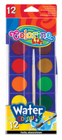 Colorino kids farby akwarelowe duża pastylka 12 kolorów