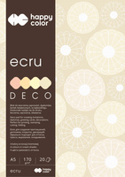 Blok Deco Ecru A5, 170g, 20 ark, 4 kol., Happy Color