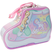 SKARBONKA NA KŁÓDKĘ PUSZKA METALOWA NA KLUCZYK DLA DZIECI PREZENT  BUCIK