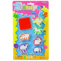 Pieczątki Zwierzęta Zestaw Edukacyjny Kreatywny Dla Dzieci Prezent