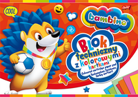 Blok techniczny z kolorowymi kartkami A4 10 kartek okładka kredowana