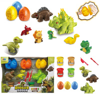 Masa plastyczna kreatywna dla dzieci z foremkami dinozaury edukacyjna