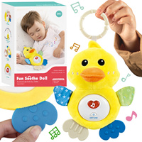 PLUSZOWA KACZUSKA INTERAKTYWNA USYPIANKA SZUMIĄCA SENSORYCZNA PLUSZAK