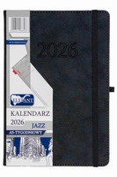 Kalendarz 2026 Jazz A5 tygodniowy grafitowy