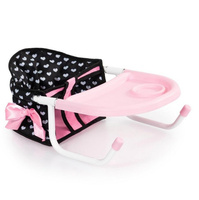 Siedzisko stołowe dla lalek różowo-czarne Bayer Design