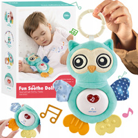 PLUSZOWA SOWA SZUMIĄCA USYPIANKA SENSORYCZNA ZABAWKA DLA NIEMOWLĄT DZIECI