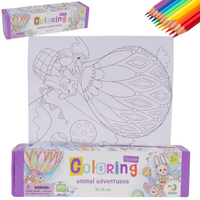 Kolorowanka W Rolce Do Rysowania Motyw Zwierzątka Zwierzęta W Podróży 