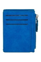 Portfel na karty z suwakiem kobaltowy