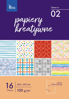 Papiery kreatywne zestaw 2 100g/m2 16 ark.