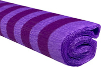 Paczka Bibuła marszczona 50x200 paski fioletowe na liliowym 10 rolek