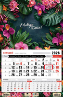 Kalendarz 2026 trójdzielny jednodzielny Glamour KTJ1 V39