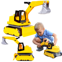 Duża Koparka Ciągnik Gumowe Koła Gąsienica Maszyna Budowlana Zabawka 